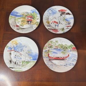 Pier 1 Porcelain Set of 4 Appetizer Serving Side Dishes Destination